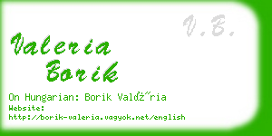 valeria borik business card